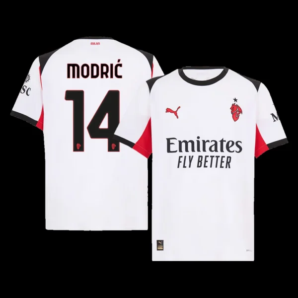 MODRIĆ #14 AC Milan Away Soccer Jersey 2025/26 – Fan Version – front view