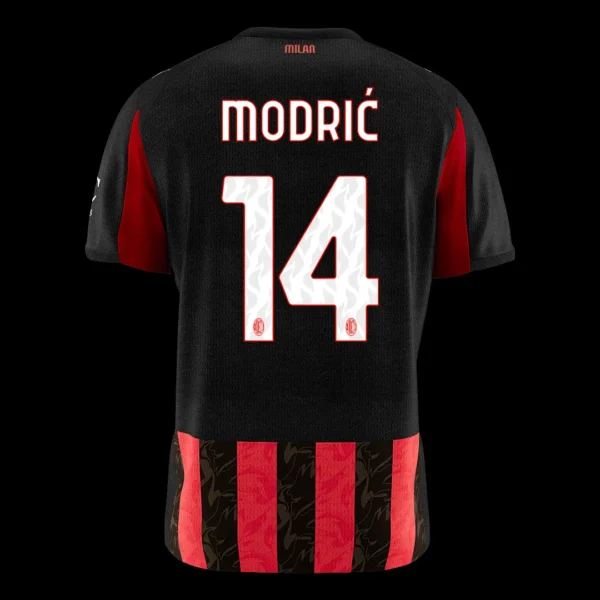 modric-14-ac-milan-home-soccer-jersey-2025-26-fan-version-02 MODRIĆ #14 AC Milan Home Soccer Jersey 2025/26 – Fan Version – back view