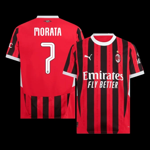 MORATA #7 AC Milan Home Soccer Jersey – UCL – Fan Version – front view