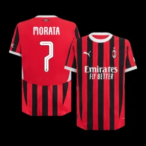 MORATA #7 AC Milan Home Soccer Jersey – UCL – Player Version – front view