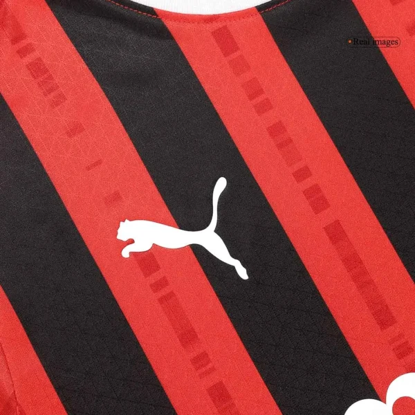 MORATA #7 AC Milan Home Soccer Jersey – UCL – Player Version – badge and fabric details