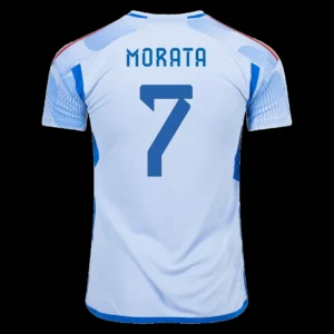 MORATA #7 Spain Away Soccer Jersey 2022 – Fan Version – front view