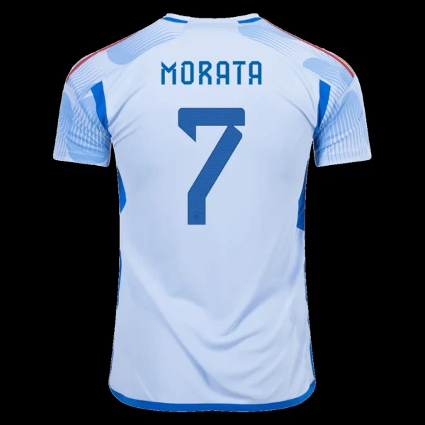 MORATA #7 Spain Away Soccer Jersey 2022 – Fan Version – front view