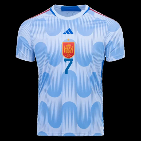 MORATA #7 Spain Away Soccer Jersey 2022 – Fan Version – back view