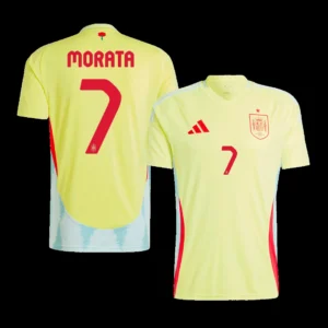 MORATA #7 Spain Away Soccer Jersey Euro – Fan Version – front view
