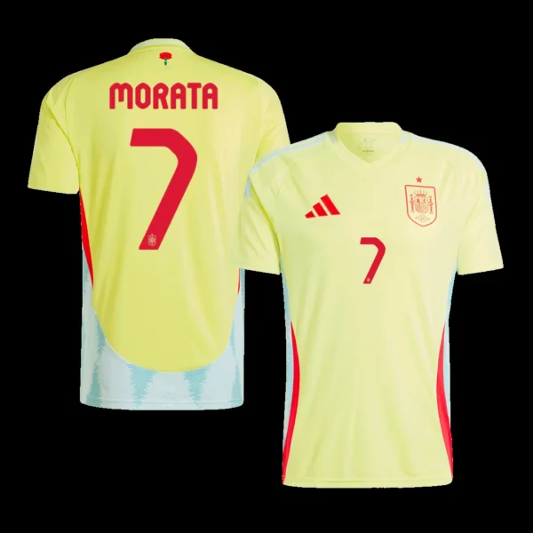 MORATA #7 Spain Away Soccer Jersey Euro – Fan Version – front view
