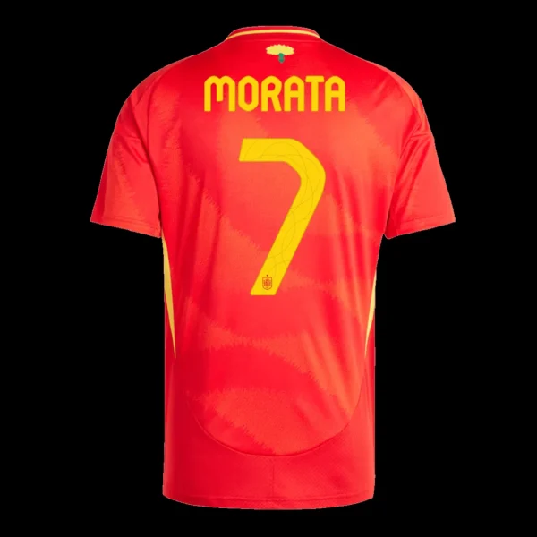 MORATA #7 Spain Home Soccer Jersey Euro – Fan Version – jersey details