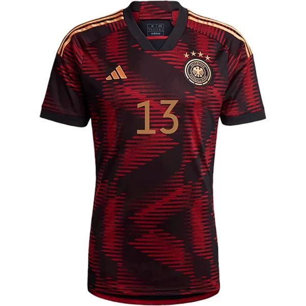 MÜLLER #13 Germany Away Soccer Jersey 2022 – Fan Version – back view