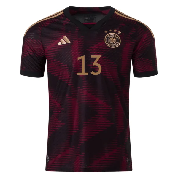 MÜLLER #13 Germany Away Soccer Jersey 2022 – Player Version – back view