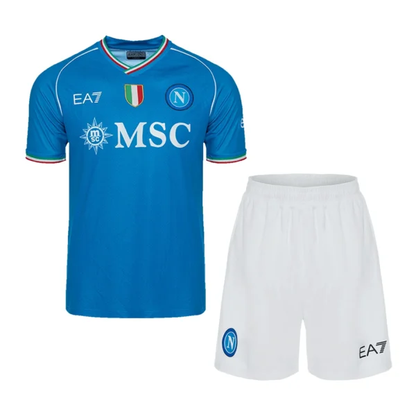 napoli-home-soccer-kit-jersey-shorts-2023-24-fan-version-401629-01 Napoli Home Soccer Kit β Jersey + Shorts 2023/24 β Fan Version β back view