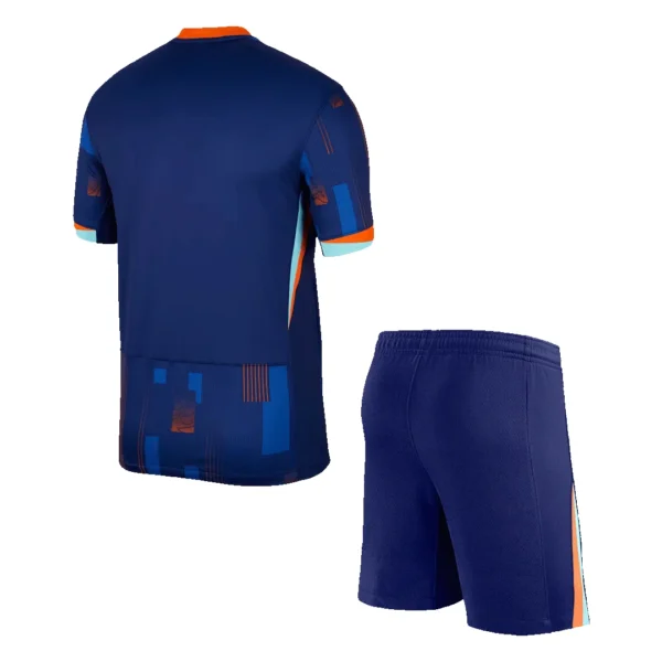 Netherlands Away Soccer Kit – Jersey + Shorts Euro – Fan Version – back view