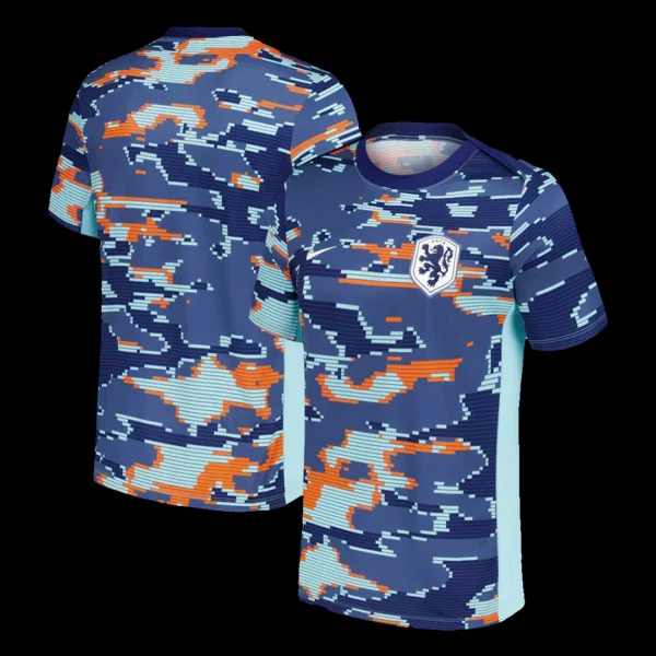 Netherlands Pre-Match Soccer Jersey Euro – Fan Version – front view