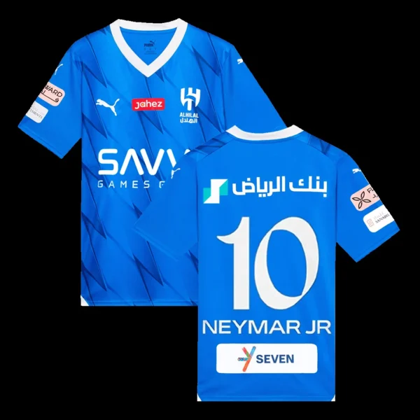 NEYMAR JR #10 Al Hilal SFC Home Soccer Jersey 2023/24 – Fan Version – front view