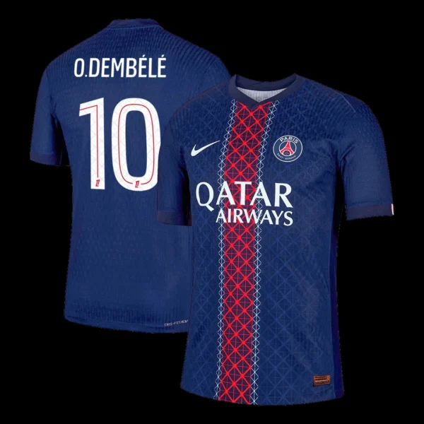 O.DEMBÉLÉ #10 PSG Home Soccer Jersey 2025/26 – Player Version – front view