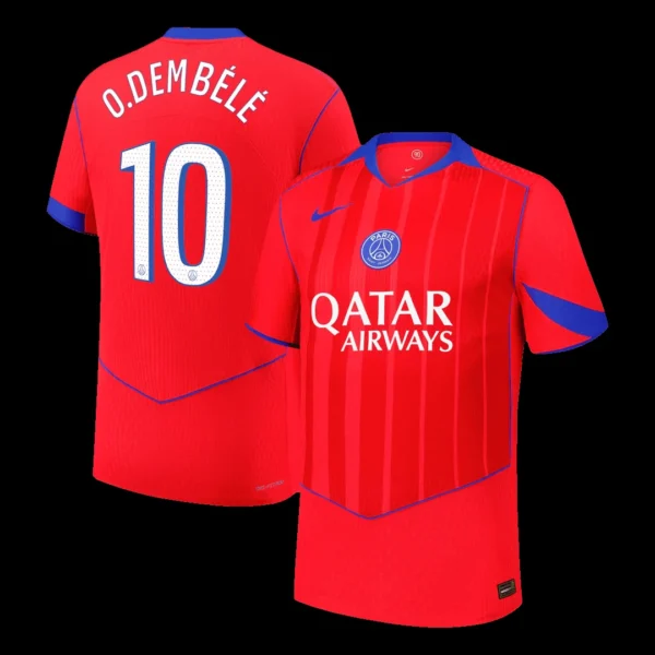 O.DEMBÉLÉ #10 PSG Third Away Soccer Jersey 2025/26 – Player Version – front view
