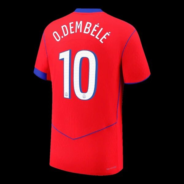 O.DEMBÉLÉ #10 PSG Third Away Soccer Jersey 2025/26 – Player Version – jersey details