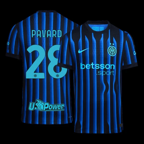 PAVARD #28 Inter Milan Home Soccer Jersey 2025/26 – Player Version – front view