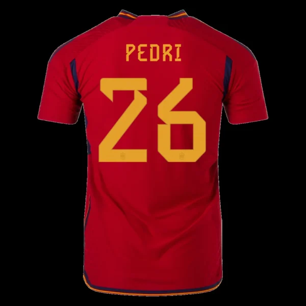 pedri-26-spain-home-soccer-jersey-2022-player-version-194879-01 PEDRI #26 Spain Home Soccer Jersey 2022 β Player Version β front view