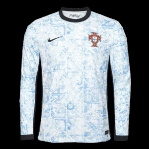 Portugal Away Long Sleeve Soccer Jersey Euro – Player Version – front view