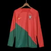 Portugal Home Long Sleeve Soccer Jersey 2022 – Fan Version – front view