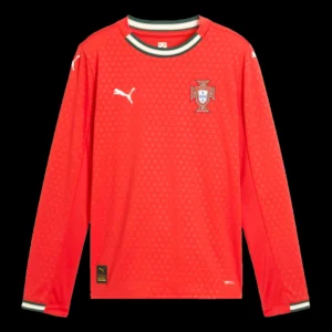 Portugal Home Long Sleeve Soccer Jersey 2025 – Fan Version – front view