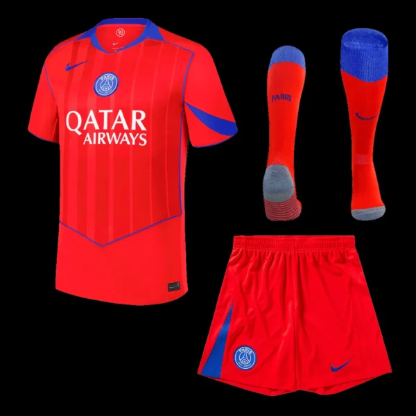 PSG Third Away Soccer Jersey Kit(Jersey+Shorts+Socks) 2025/26 – Fan Version – front view