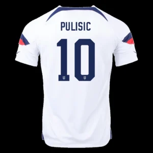 PULISIC #10 USA Home Soccer Jersey 2022 – Fan Version – front view