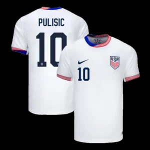 PULISIC #10 USA Home Soccer Jersey Copa America – Fan Version – front view