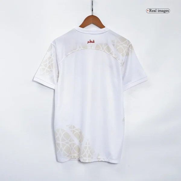 Qatar Away Soccer Jersey 2022 – Fan Version – badge and fabric details