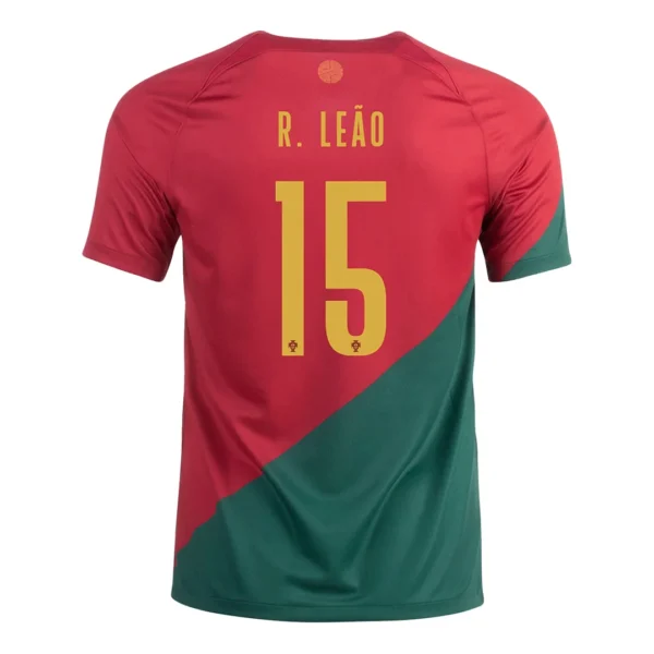 R. LEÃO #15 Portugal Home Soccer Jersey 2022 – Fan Version – front view