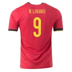 R.LUKAKU #9 Belgium Home Soccer Jersey 2020 – Fan Version – front view