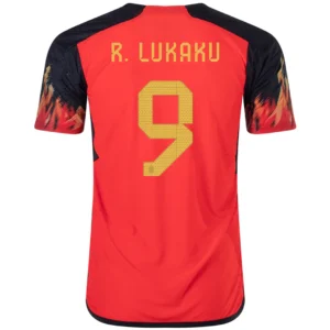 R.LUKAKU #9 Belgium Home Soccer Jersey 2022 – Player Version – front view