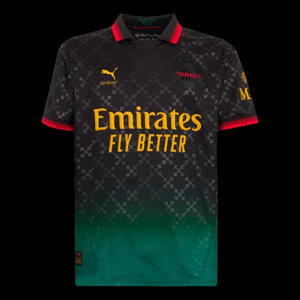“RAFA LEÃO” #10 AC Milan Fourth Away Soccer Jersey – Fan Version – back view