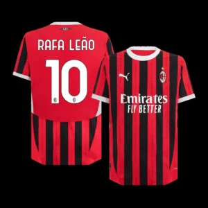 RAFA LEÃO #10 AC Milan Home Soccer Jersey – Player Version – front view