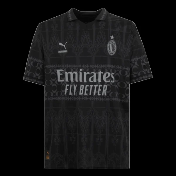 RAFA LEÃO #10 AC Milan X Pleasures Fourth Away Soccer Jersey 2023/24 – Fan Version – back view