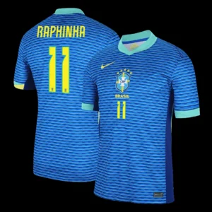 RAPHINHA #11 Brazil Away Soccer Jersey Copa America – Fan Version – front view
