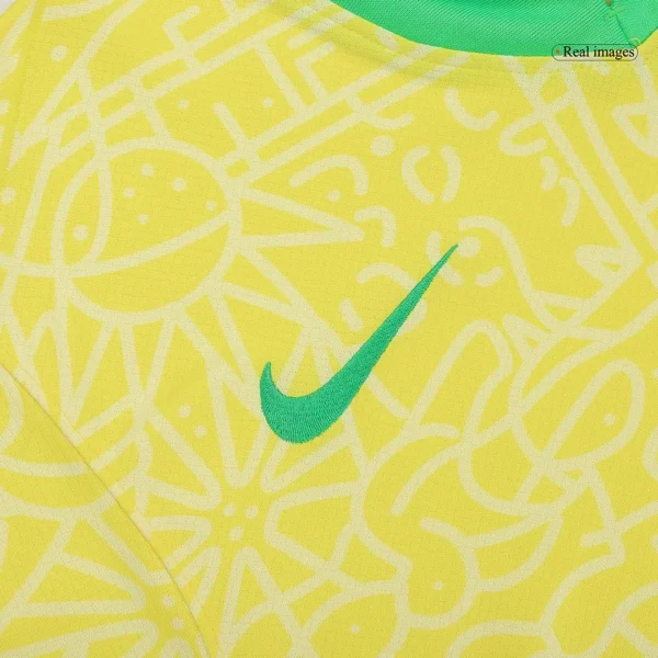raphinha-11-brazil-home-soccer-jersey-copa-america-fan-version-04 RAPHINHA #11 Brazil Home Soccer Jersey Copa America β Fan Version β badge and fabric details