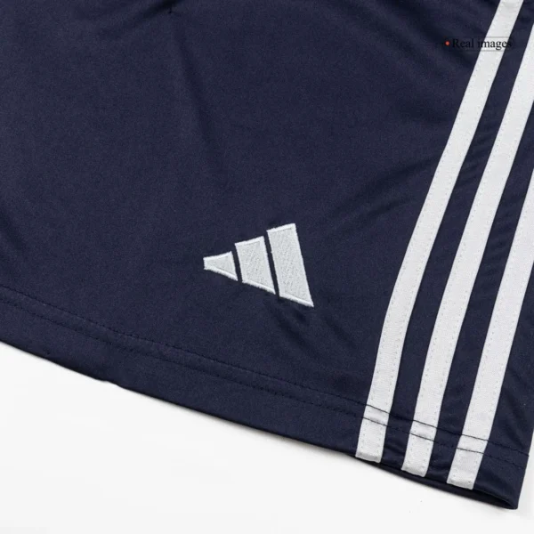 Real Madrid Away Soccer Shorts 2025/26 – Fan Version – badge and fabric details
