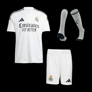 Real Madrid Home Soccer Jersey Kit(Jersey+Shorts+Socks) – Fan Version – front view