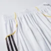 Real Madrid Home Soccer Shorts 2025/26 – Fan Version – badge and fabric details