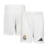 Real Madrid Home Soccer Shorts – Fan Version – badge and fabric details