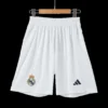 Real Madrid Home Soccer Shorts – Fan Version – front view