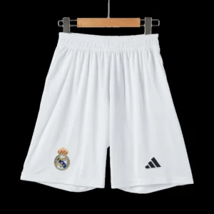 Real Madrid Home Soccer Shorts – Fan Version – front view