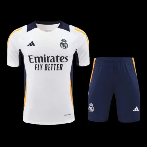 Real Madrid Pre-Match Soccer Kit – Jersey + Shorts – Fan Version – front view