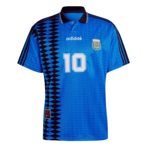 Retro #10 1994 Argentina Away Soccer Jersey – front view