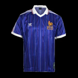 Retro 1982 France Home Soccer Jersey – front view