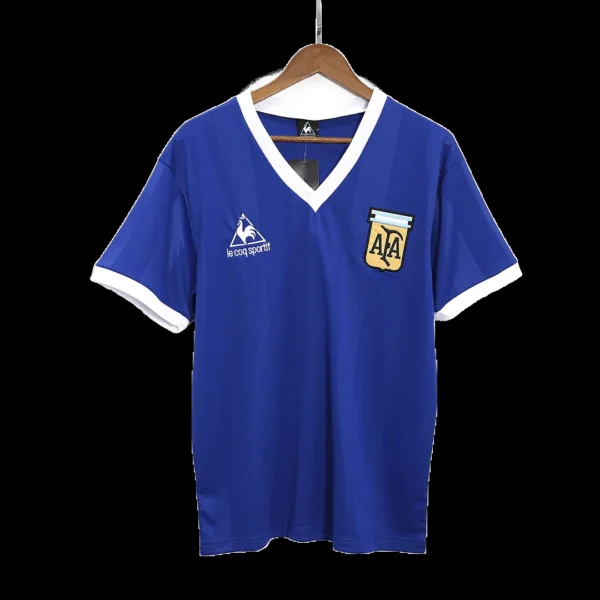 Retro 1986 Argentina Away Soccer Jersey – front view