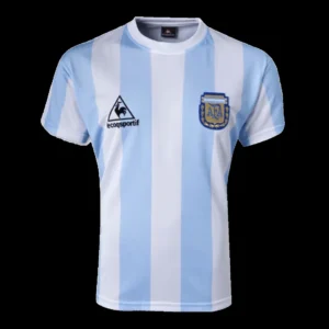 Retro 1986 Argentina Home Soccer Jersey – Player Version – front view