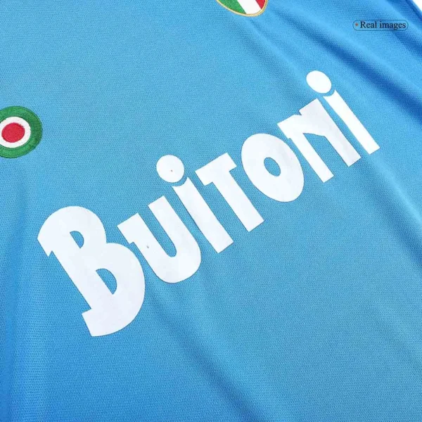 Retro 1987/88 Napoli Home Soccer Jersey – badge and fabric details