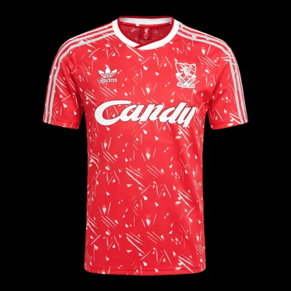 Retro 1989/91 Liverpool Home Soccer Jersey – front view